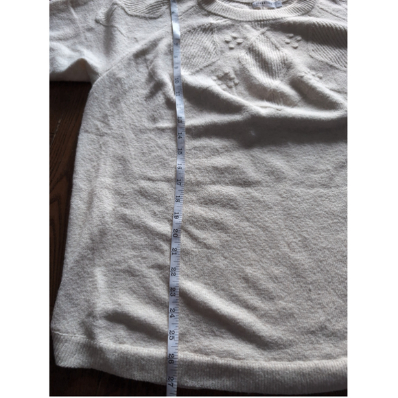 Signature Reitman Cream Bubble/Diamond Knit Bishop Sleeveless Sweater Women 3X - Picture 6 of 7